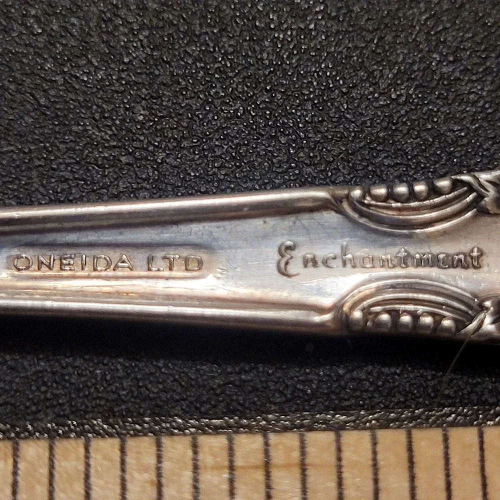 VTG 1881 Rogers Oneida Enchantment Flatware Baby Child Fork & Spoon‎